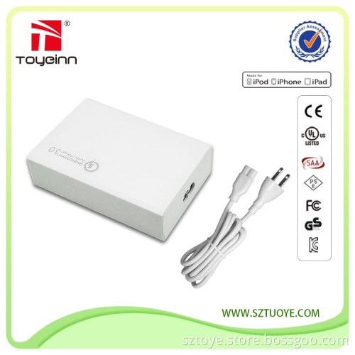 usb type c adapter Multi USB 6 Port fast charging Desktop Charger Station